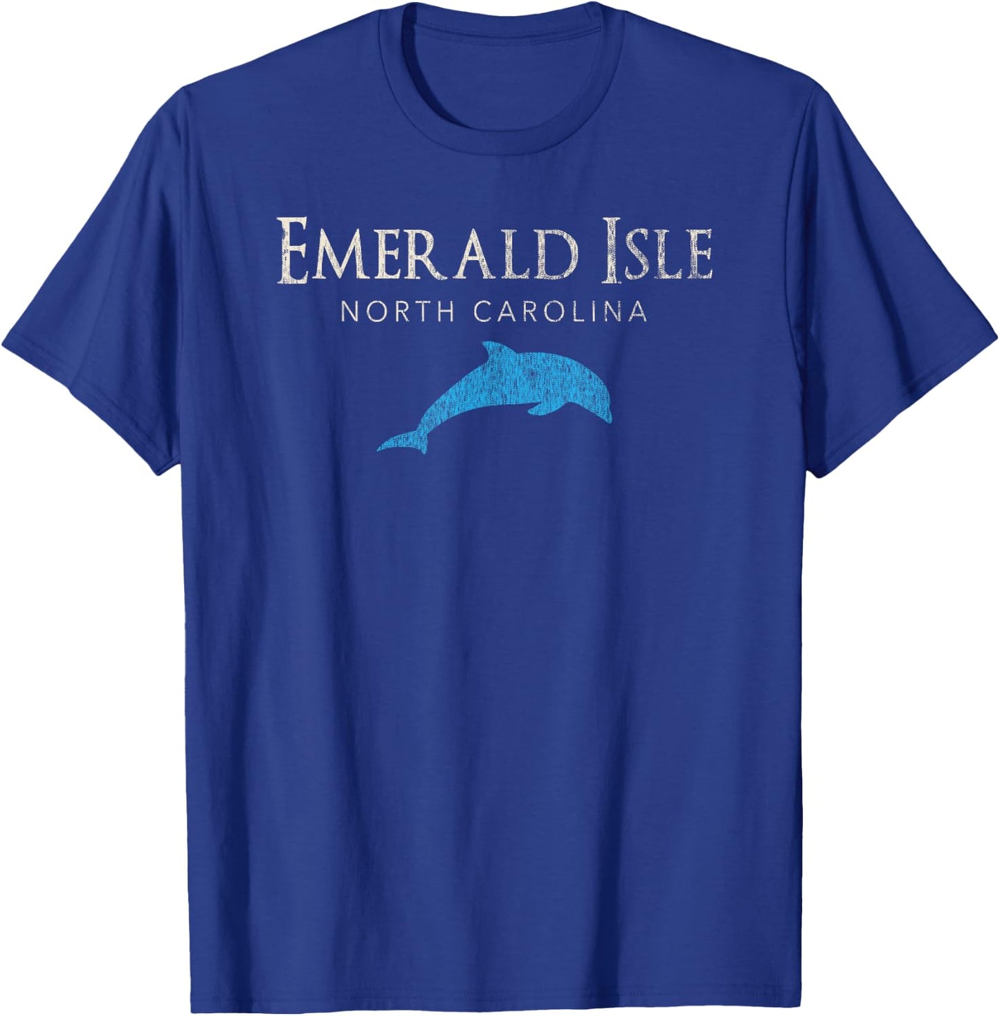 Vintage Emerald Isle NC Dolphin T Shirt T-Shirt - T-Shirt | Royal