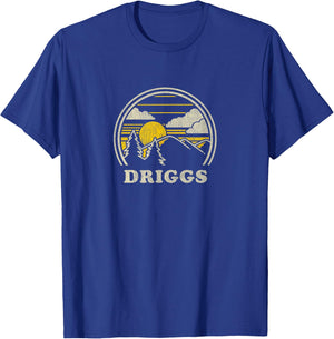 Driggs Idaho ID T Shirt Vintage Hiking Mountains T-Shirt - T-Shirt | Royal