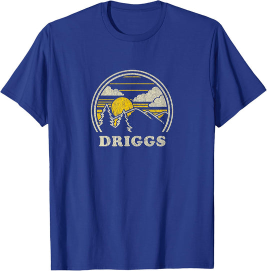 Driggs Idaho ID T Shirt Vintage Hiking Mountains T-Shirt - T-Shirt | Royal