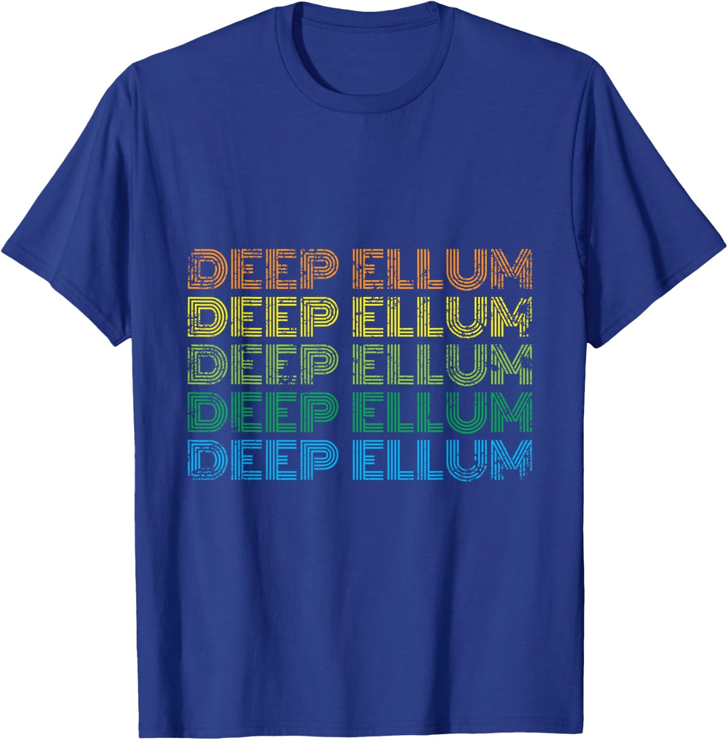 Deep Ellum Vintage Retro Dallas Texas Music Art Local Bands T-Shirt - T-Shirt | Royal