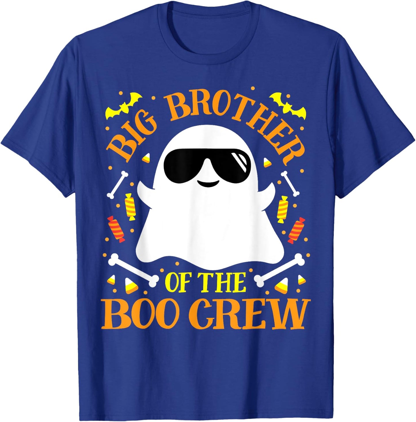 Big Brother Boo Crew Ghost Matching Family Set Boy Halloween T-Shirt - T-Shirt | Royal
