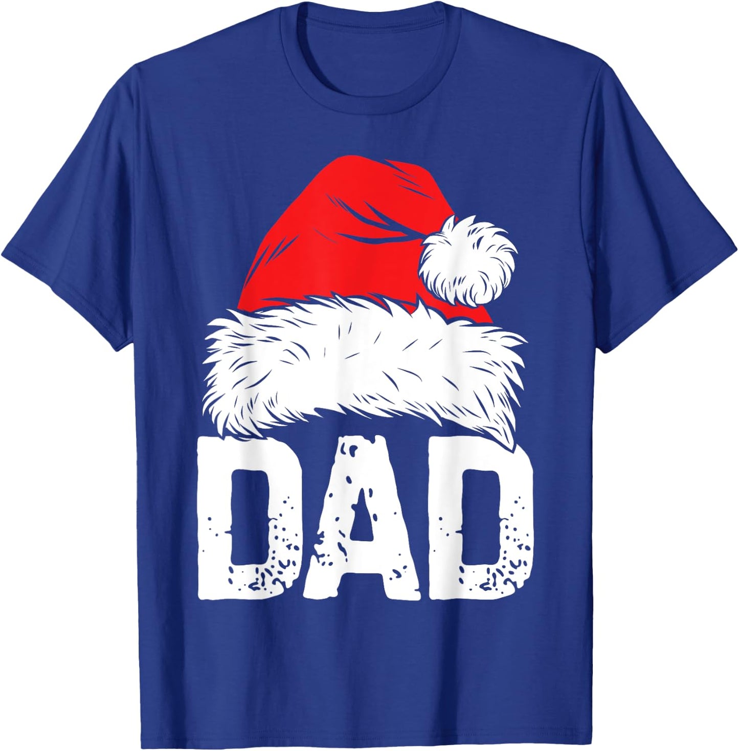Dad Santa Christmas Family Matching Pajamas Papa Xmas Father Short Sleeve T-Shirt - T-Shirt | Royal