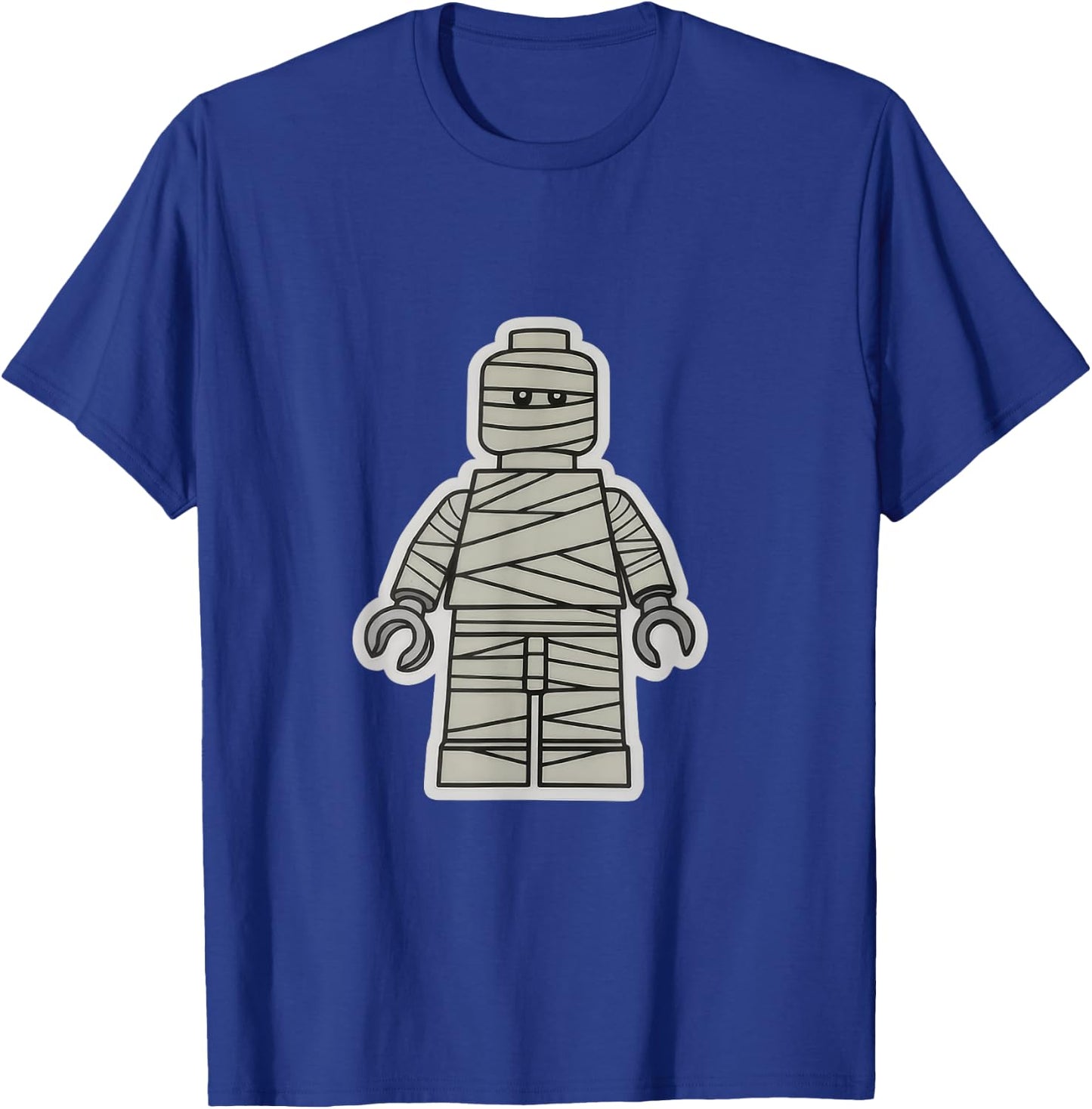 Halloween Building Brick Man - Mummy T-Shirt - T-Shirt | Royal