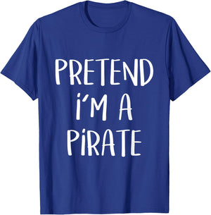 Pirate Costume Party Co. -All Ages Funny Halloween Pirate , Black, Small, Short Sleeve, Cotton 100% T-Shirt - T-Shirt | Royal