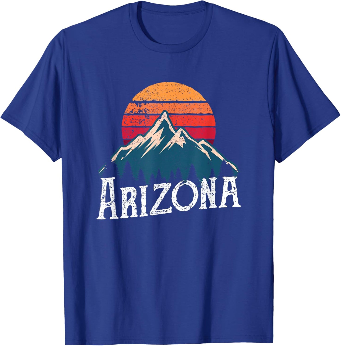 Vintage Retro AZ, Arizona Mountains Outdoor Wildness T-Shirt - T-Shirt | Royal
