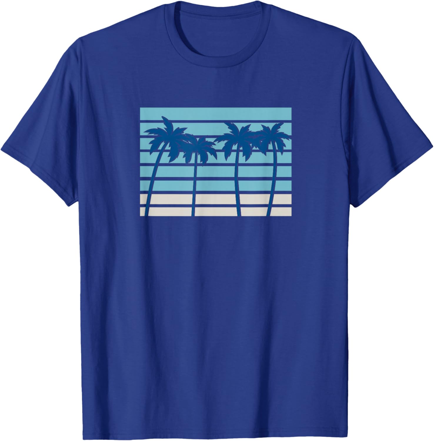 Beach Surf Retro Summer Tropical Graphic T-Shirt - T-Shirt | Royal