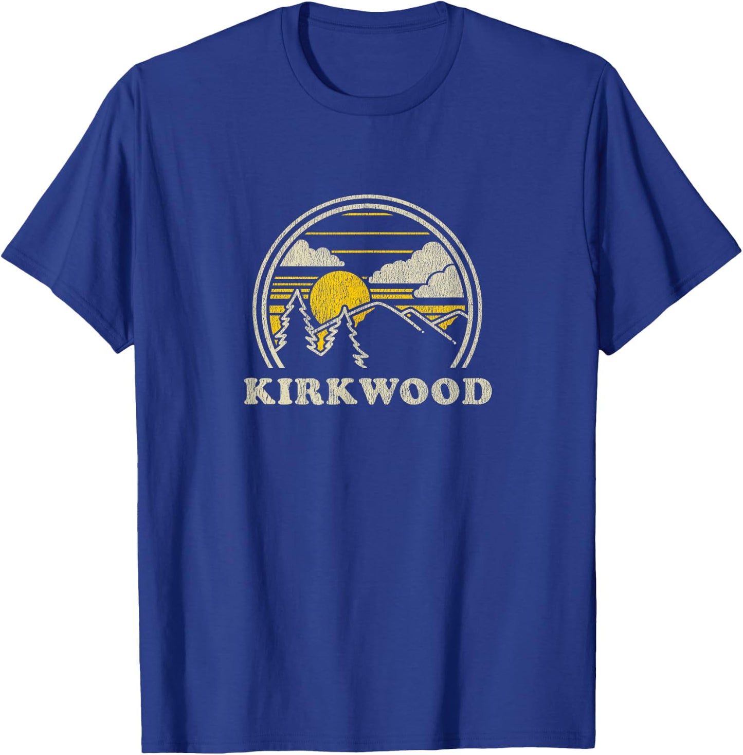Kirkwood California CA T Shirt Vintage Hiking Mountains T-Shirt - T-Shirt | Royal