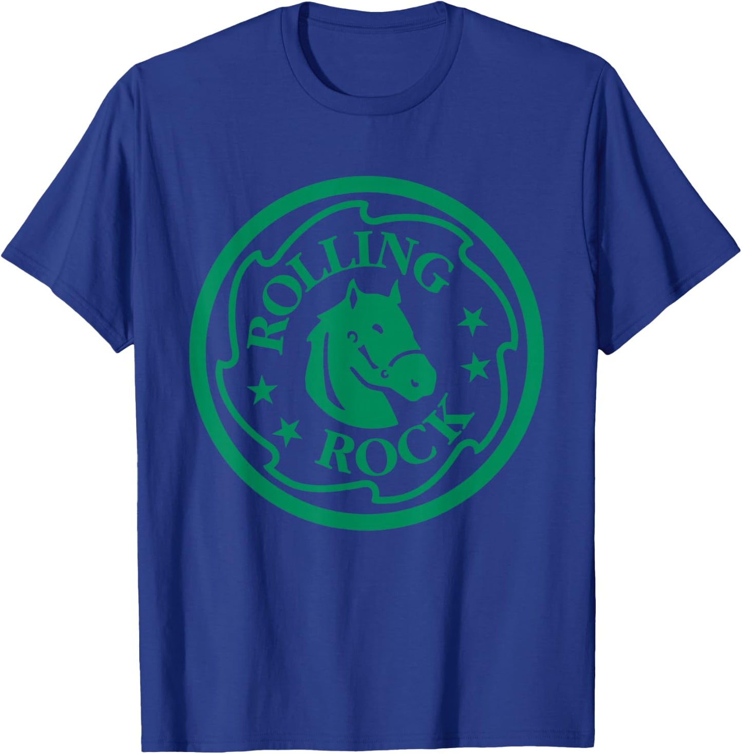 Rolling Rock Extra Pale Horsehead Ring Logo T-Shirt - T-Shirt | Royal