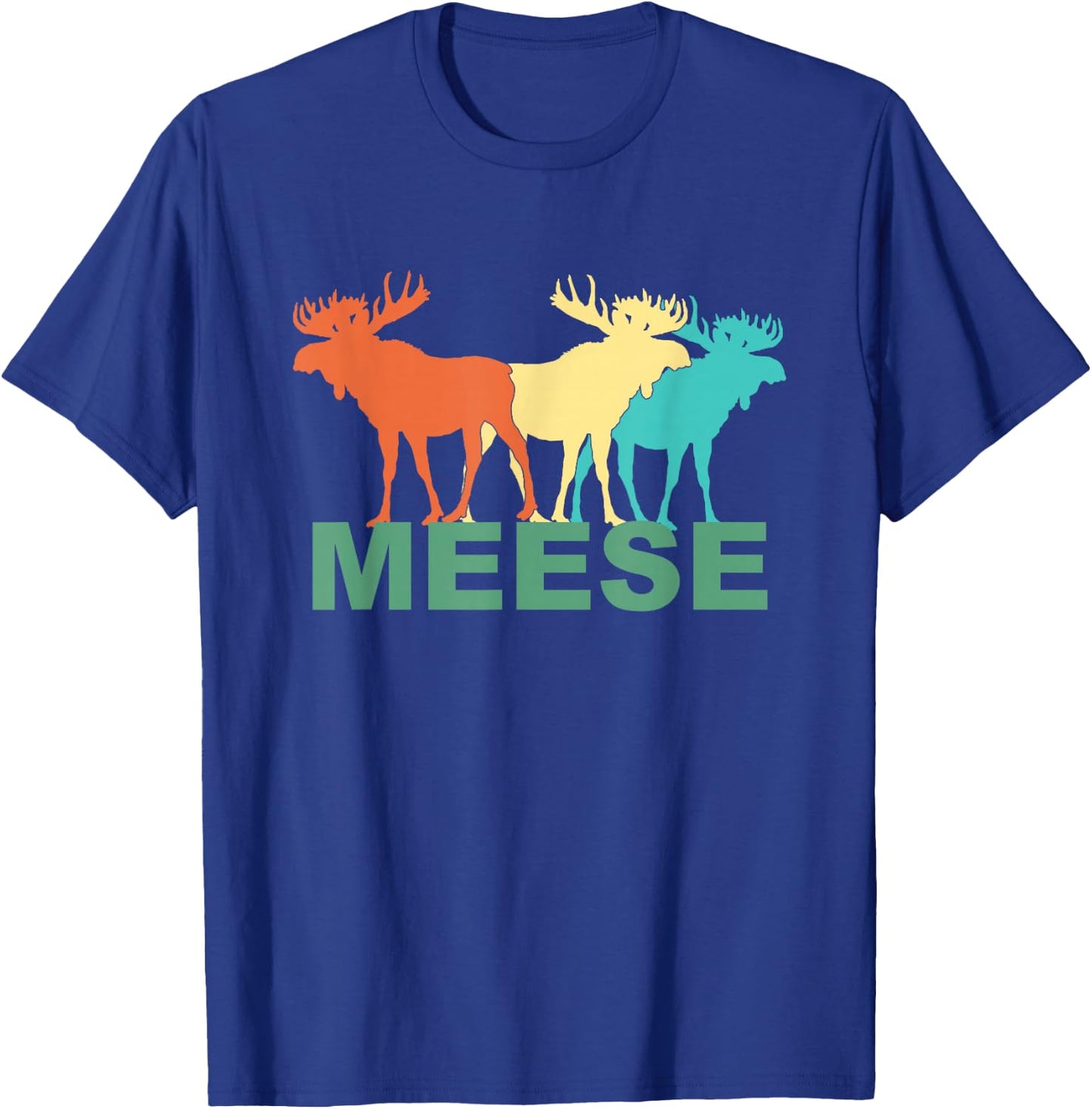 Meese Moose Antlers Wildlife T-Shirt - T-Shirt | Royal