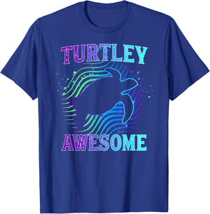 Turtley Awesome Funny Turtle Pun Sea Turtle Gift T-Shirt - T-Shirt | Royal