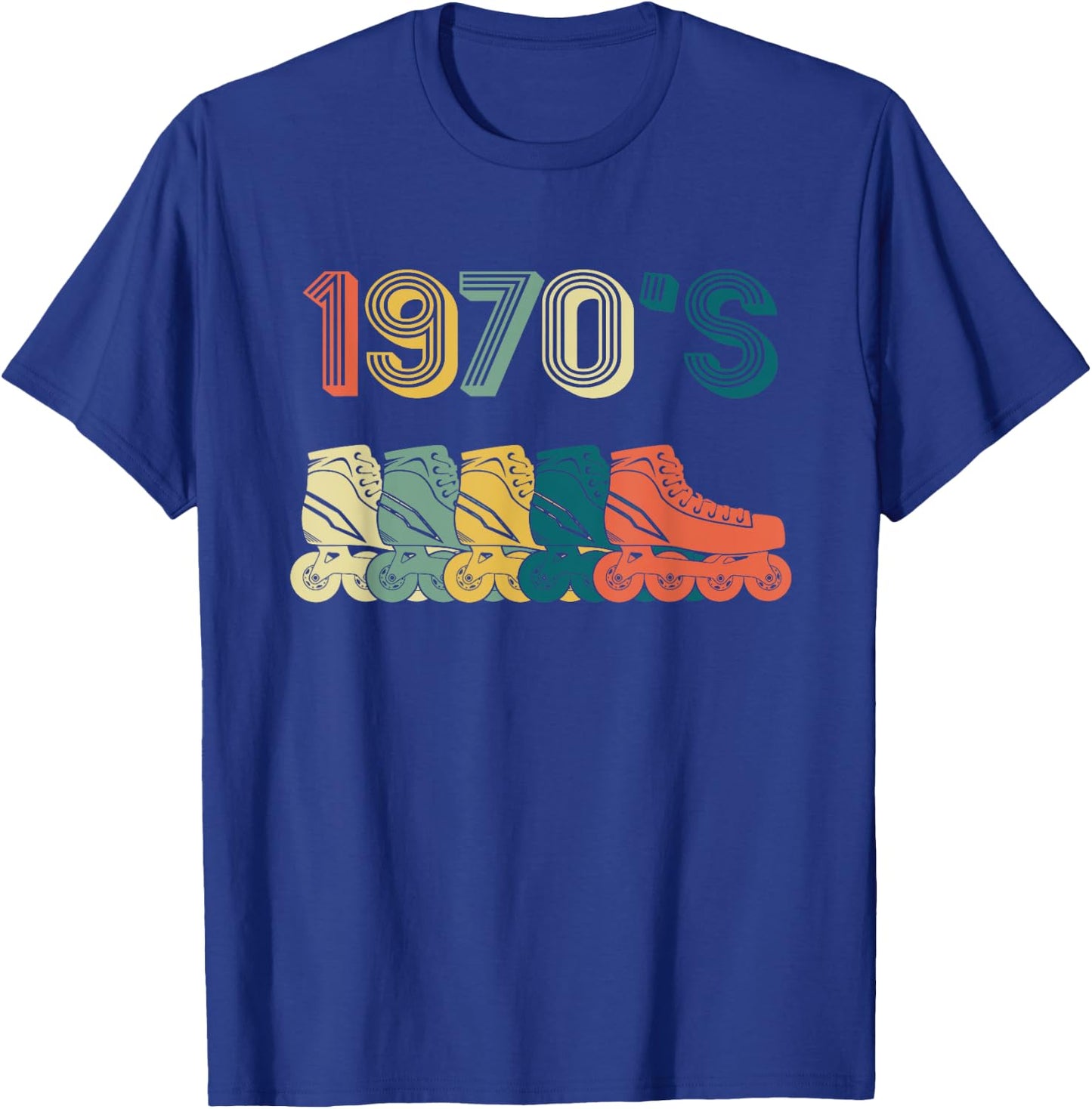 Roller Skate Skating 70s Retro Shirt Gift T-Shirt - T-Shirt | Royal