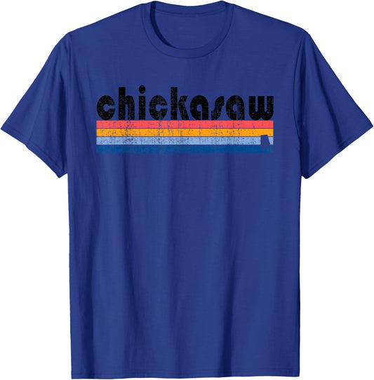 Vintage 80s Style Chickasaw AL T-Shirt - T-Shirt | Royal
