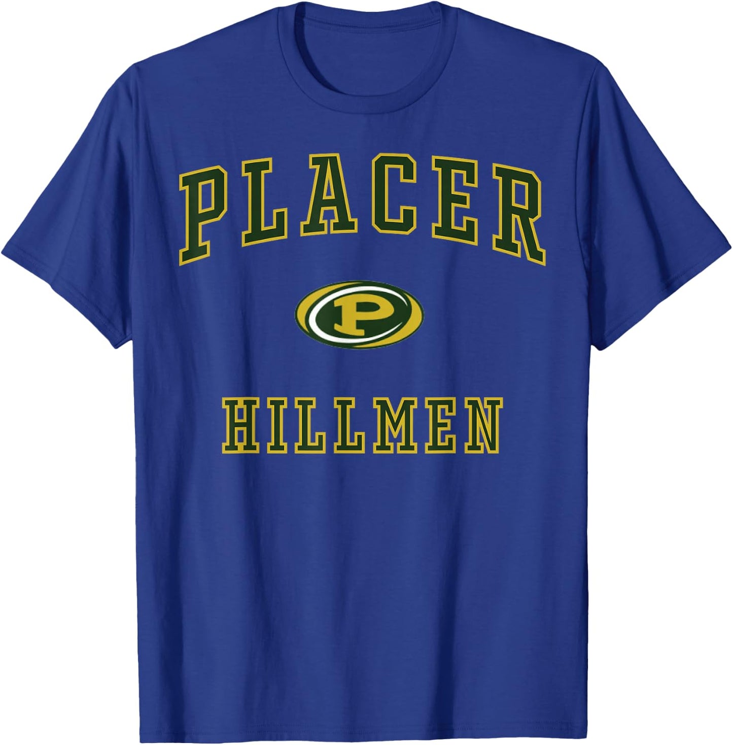 Placer High School Hillmen C1 T-Shirt - T-Shirt | Royal