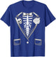 Halloween Costume Funny Skeleton Tuxedo T-Shirt - T-Shirt | Royal