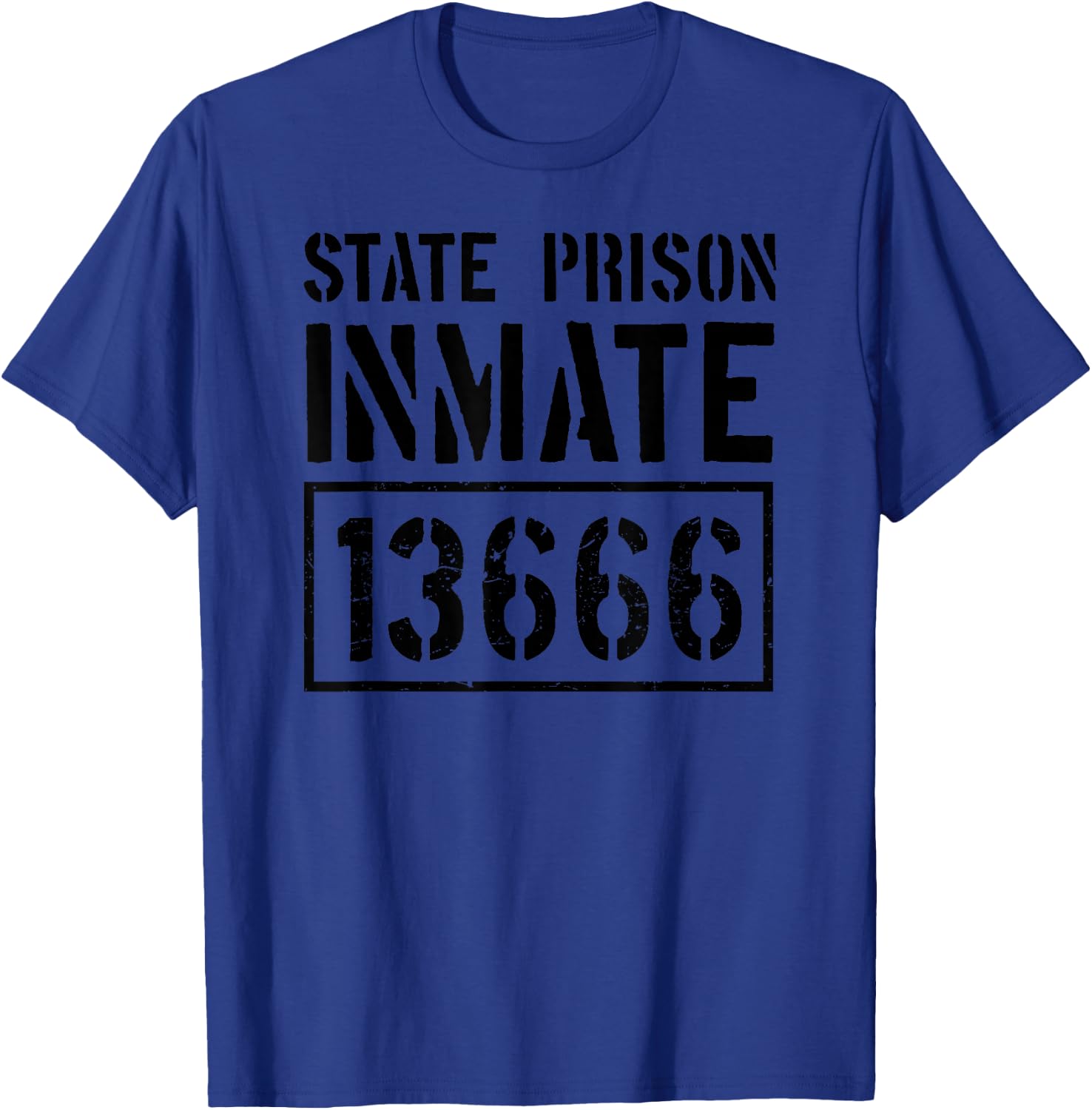 State Prison Inmate Funny Jail Halloween Costume T-Shirt - T-Shirt | Royal