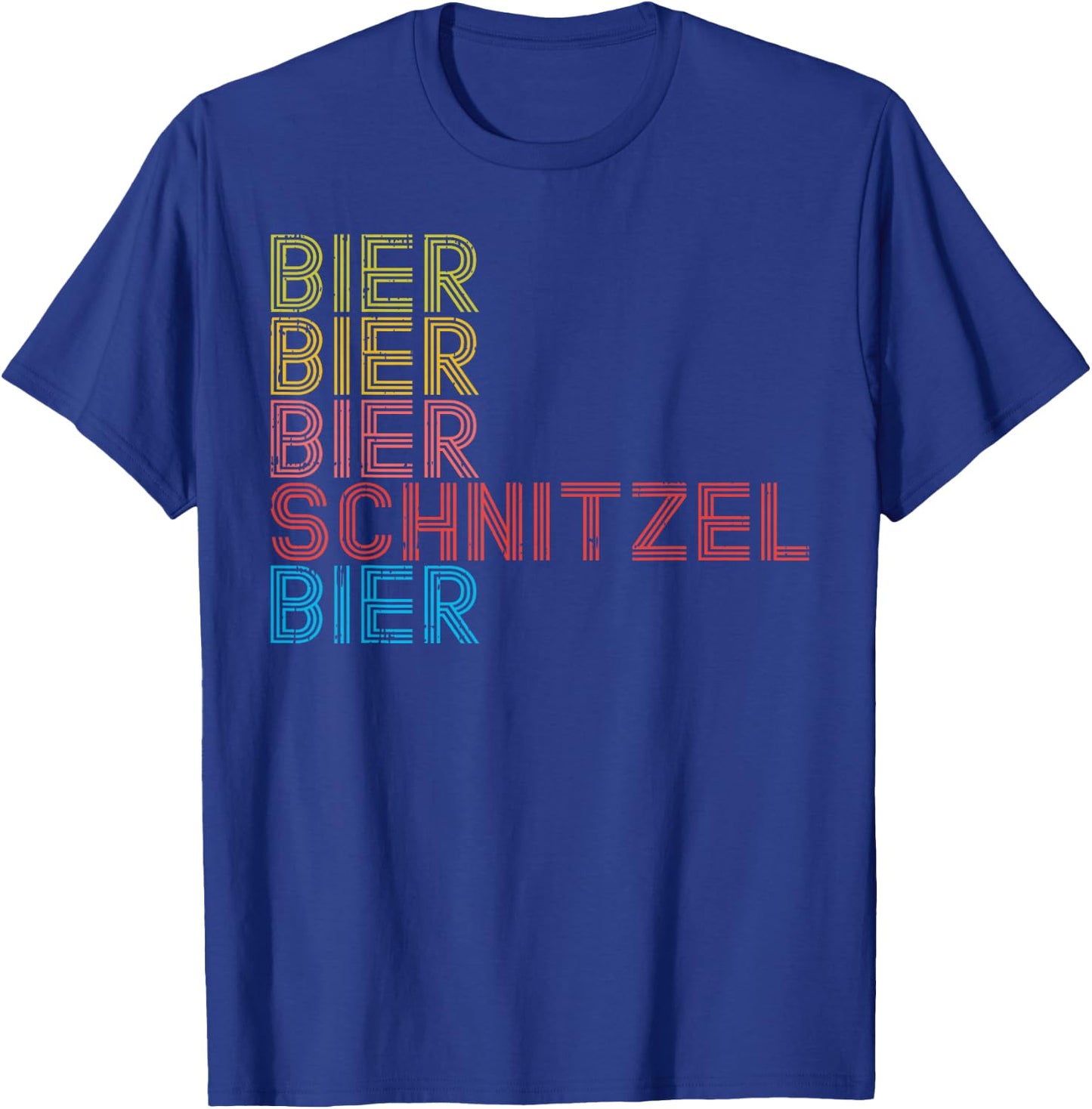 Retro Bier Schnitzel Beer Oktoberfest Drinking Team T-Shirt - T-Shirt | Royal
