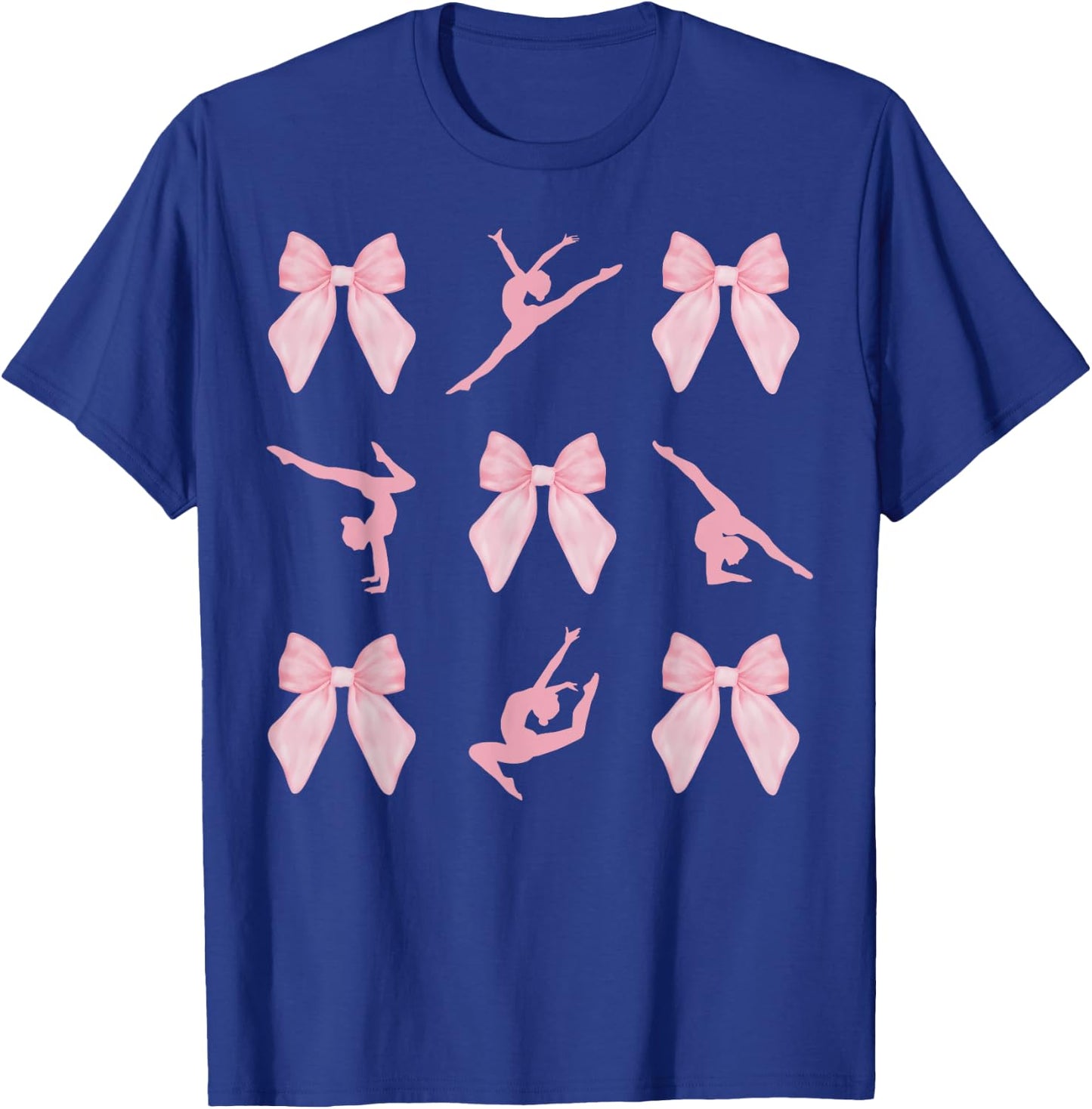 Dance Coquette Pink Bow Ballet Dancer Ballerina Girls Women T-Shirt - T-Shirt | Royal