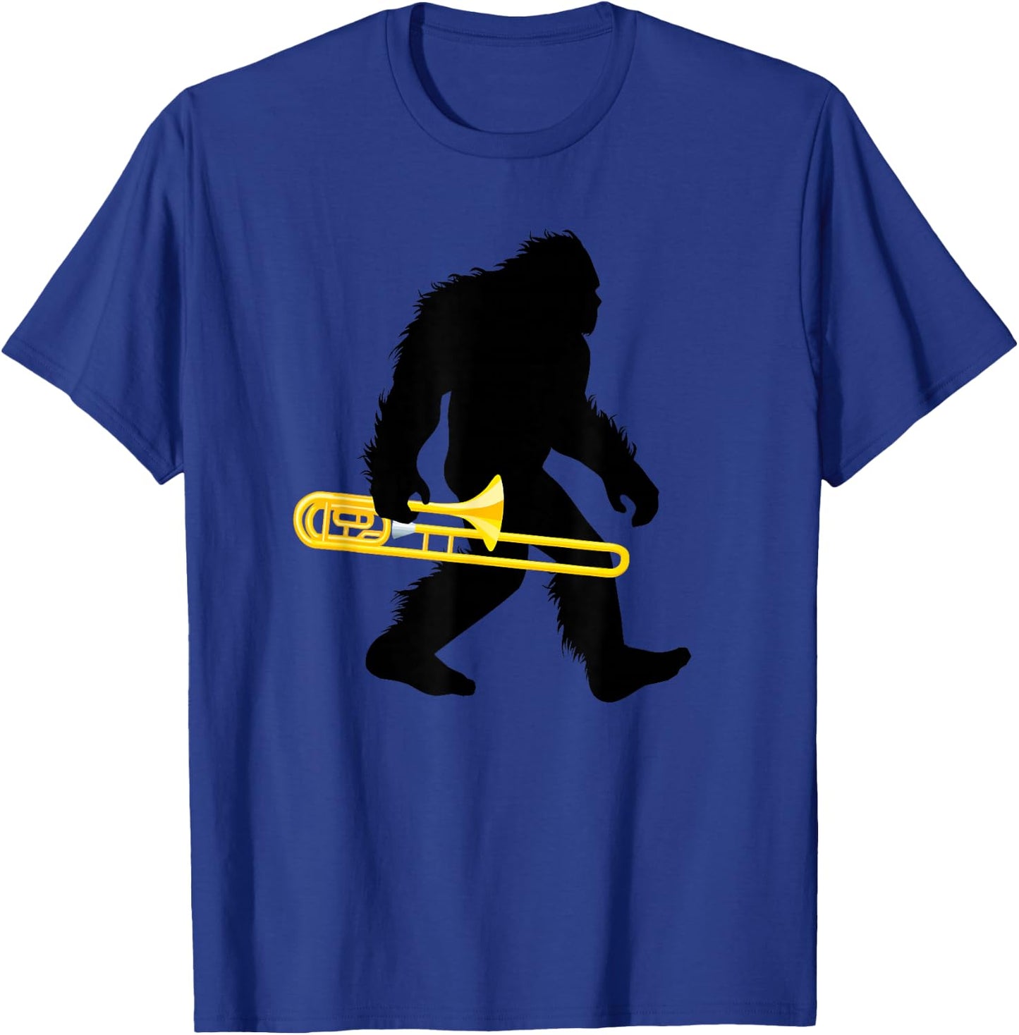 Bigfoot Trombone Sasquatch Trombonist Apparel T-Shirt - T-Shirt | Royal