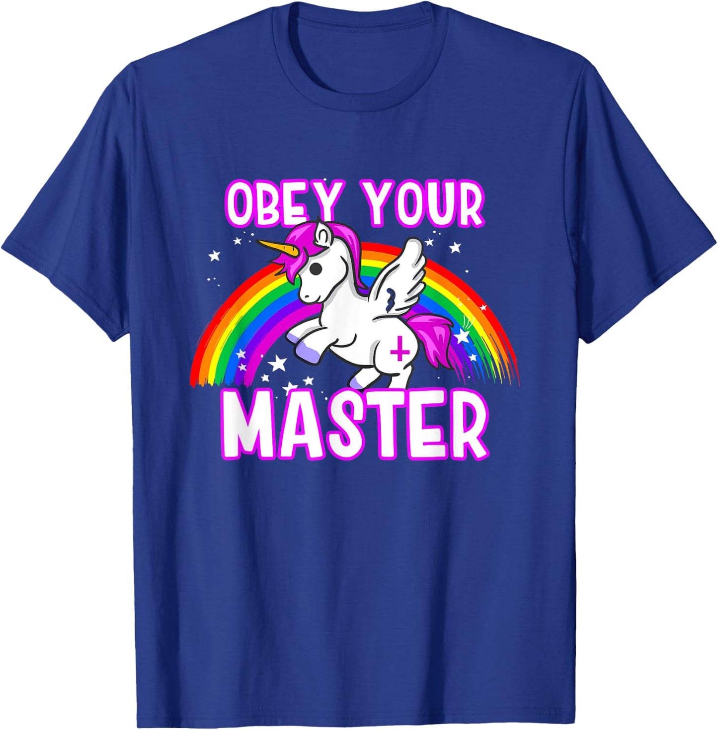 Obey Your Master - Bad Unicorn Religion Heavy Metal God T-Shirt - T-Shirt | Royal