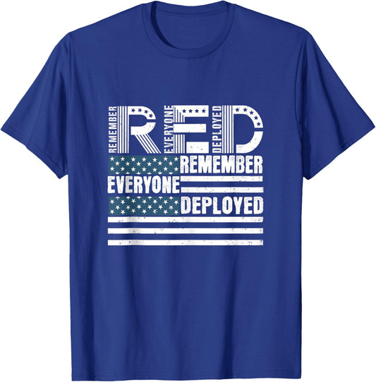 Red Friday Remember Everyone Deployed Deployment Gifts T-Shirt - T-Shirt | Royal