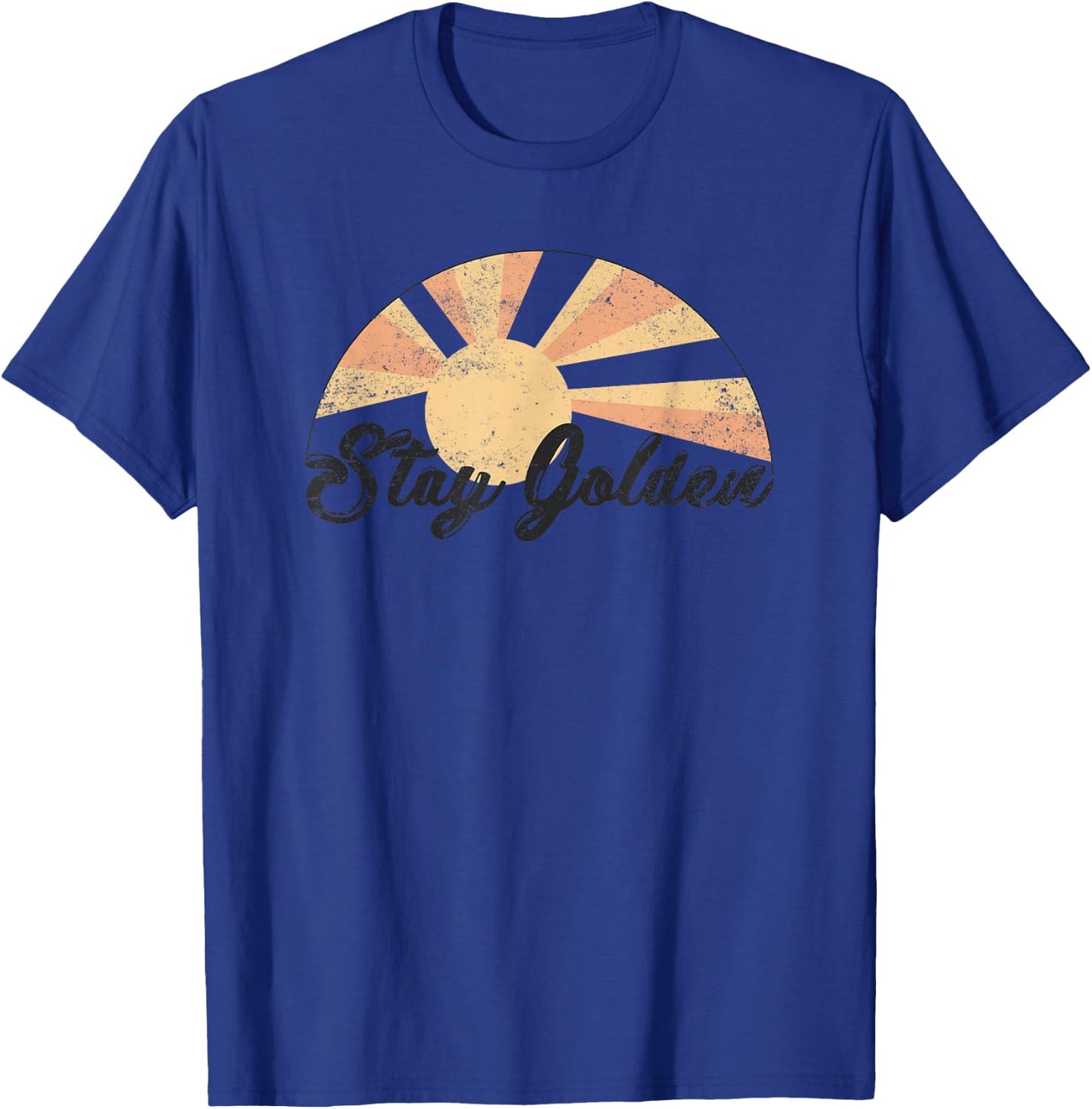 Vintage Stay Golden Positive Sunshine Optimistic Inspire T-Shirt - T-Shirt | Royal