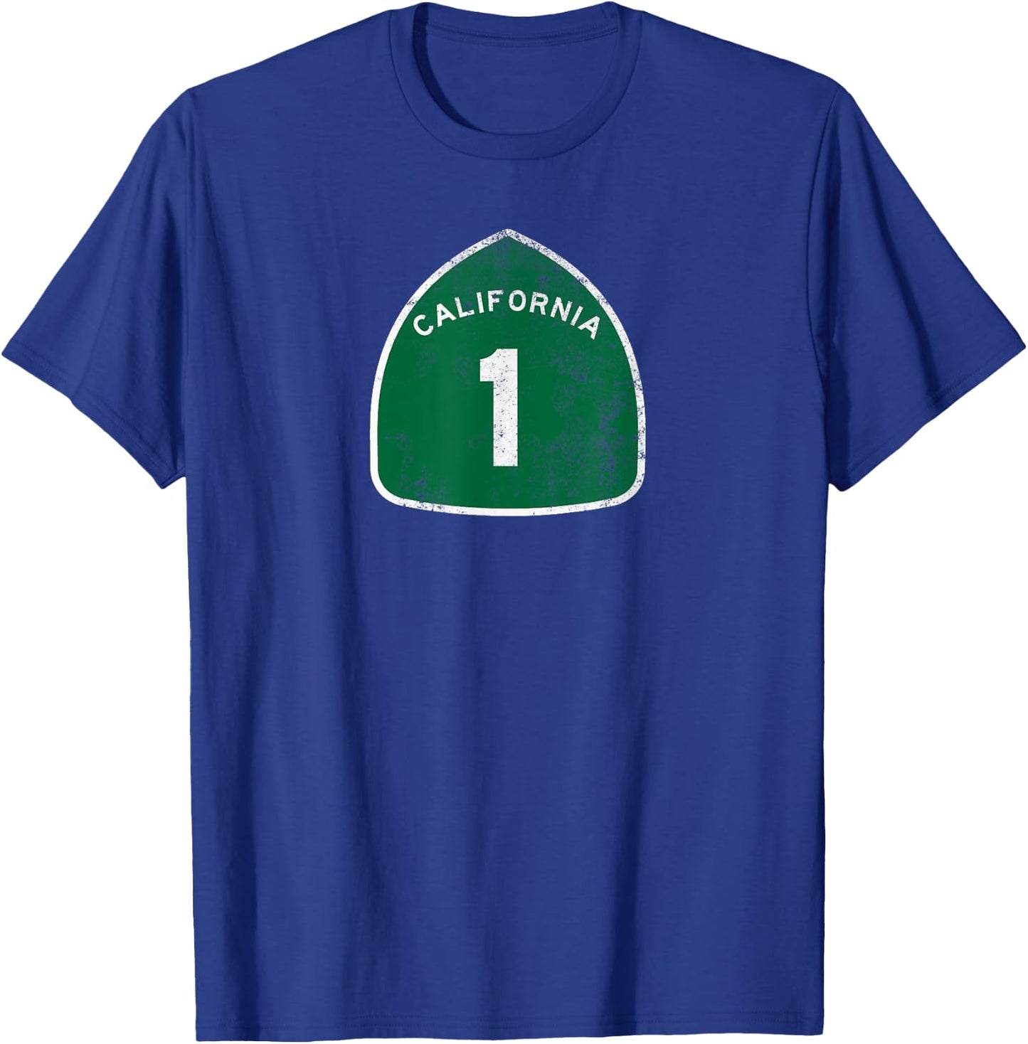 HIGHWAY 1 Shirt | NOR CAL Pacific Coast Retro Shirt T-Shirt - T-Shirt | Royal