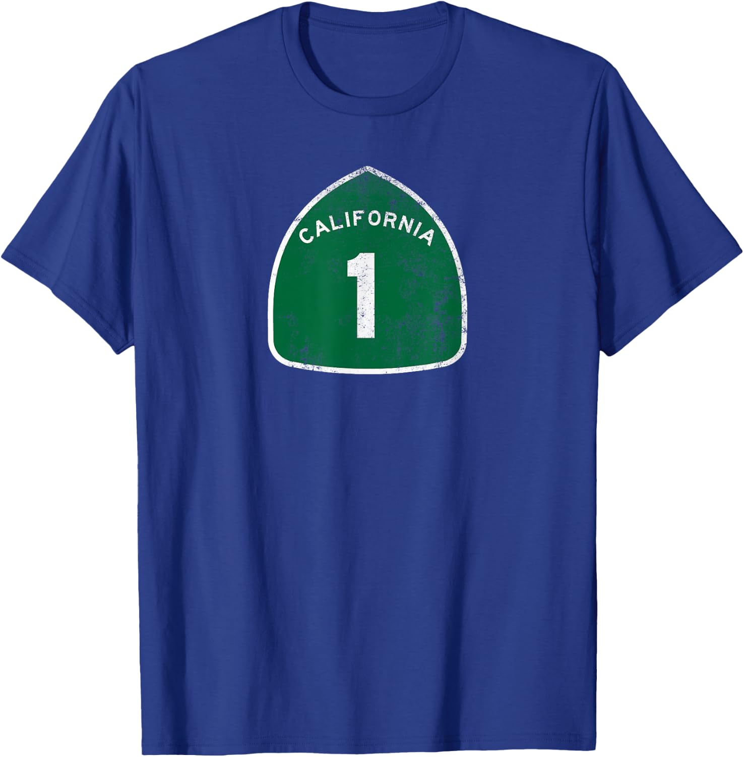 HIGHWAY 1 Shirt | NOR CAL Pacific Coast Retro Shirt T-Shirt - T-Shirt | Royal