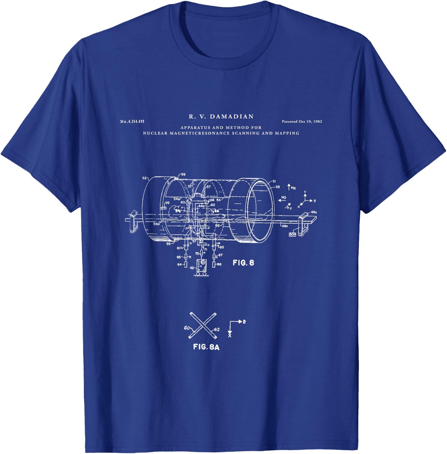 MRI Machine Patent - medical T-Shirt - T-Shirt | Royal