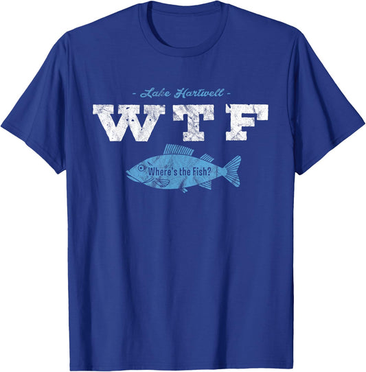 Lake Hartwell WTF Where's The Fish Shirt Fisherman Gift T-Shirt - T-Shirt | Royal