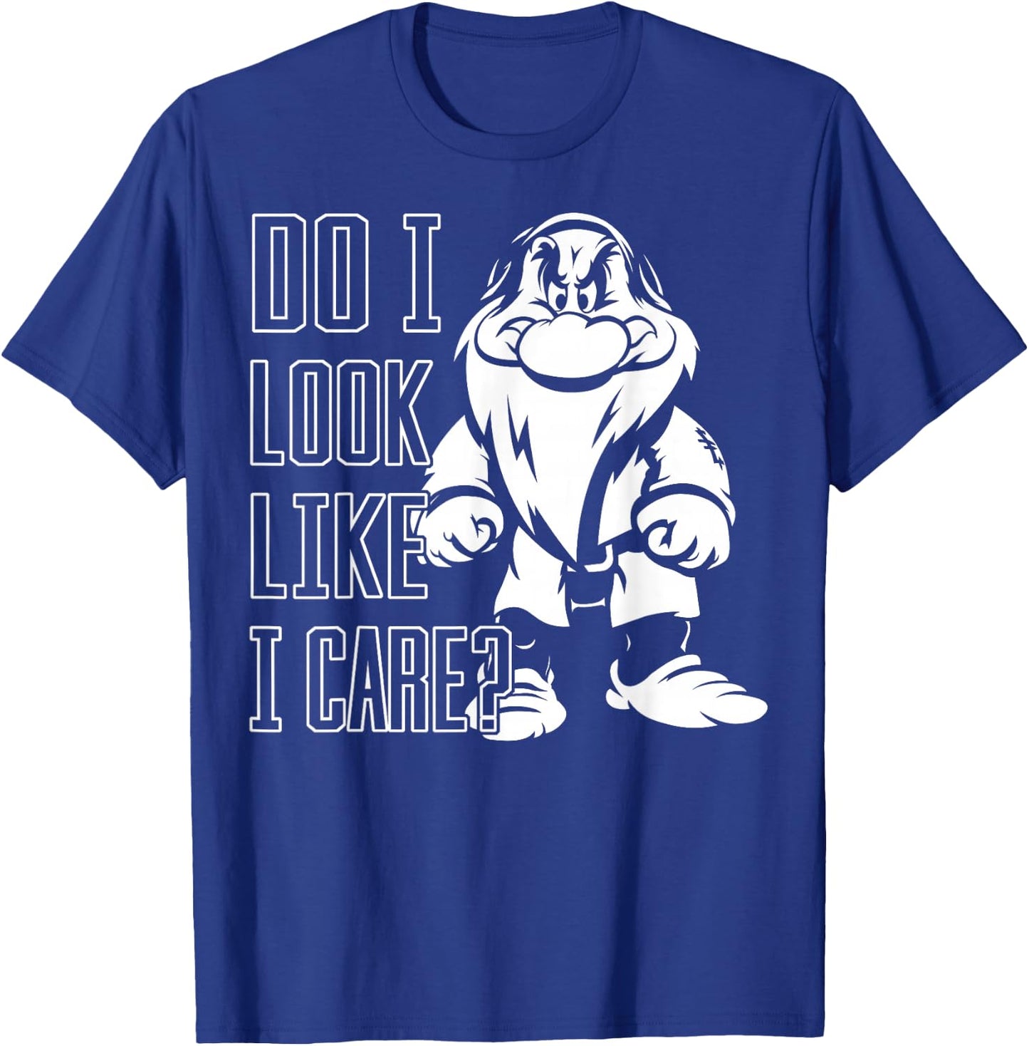 Disney Snow White Grumpy Do I Look Like I Care T-Shirt - T-Shirt | Royal