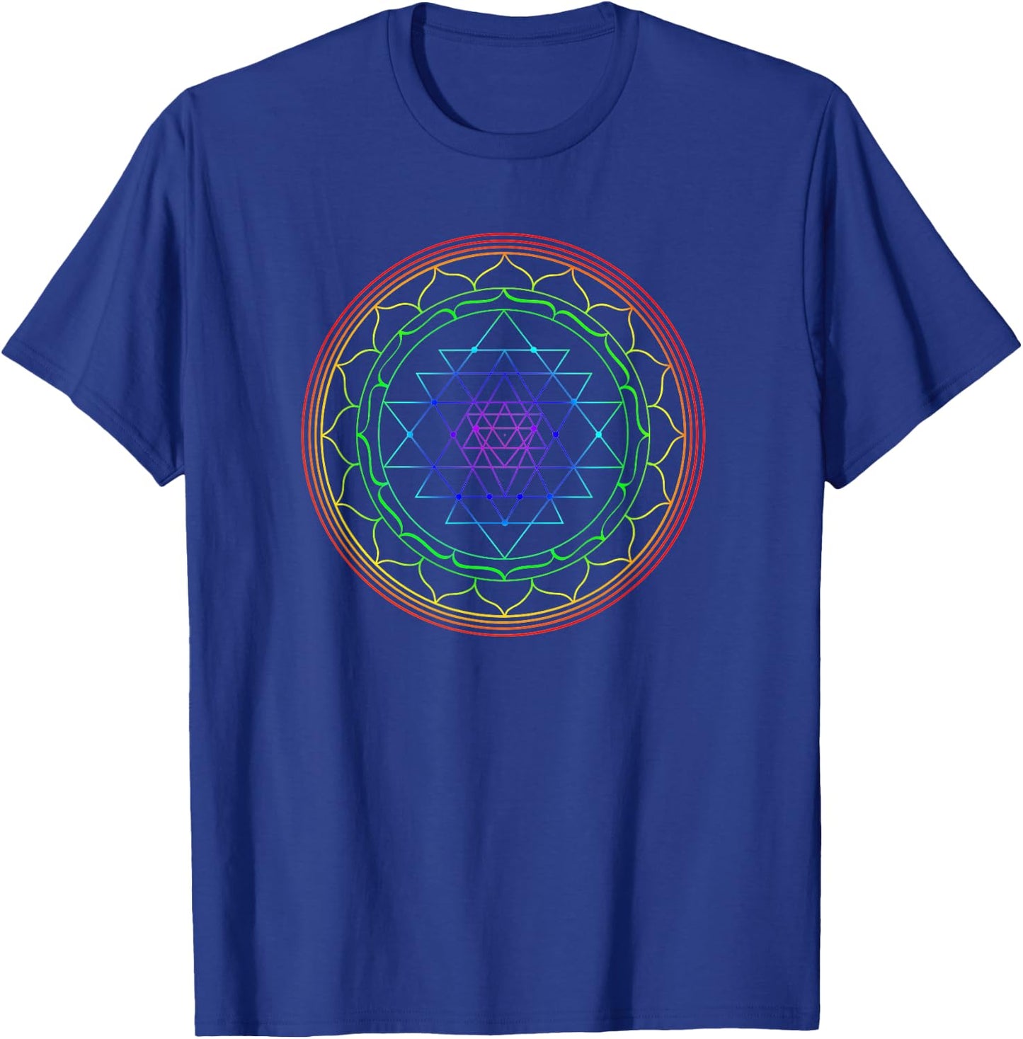 Sri Yantra Mandala Sacred Geometry Spiritual Gift Yoga Lover T-Shirt - T-Shirt | Royal
