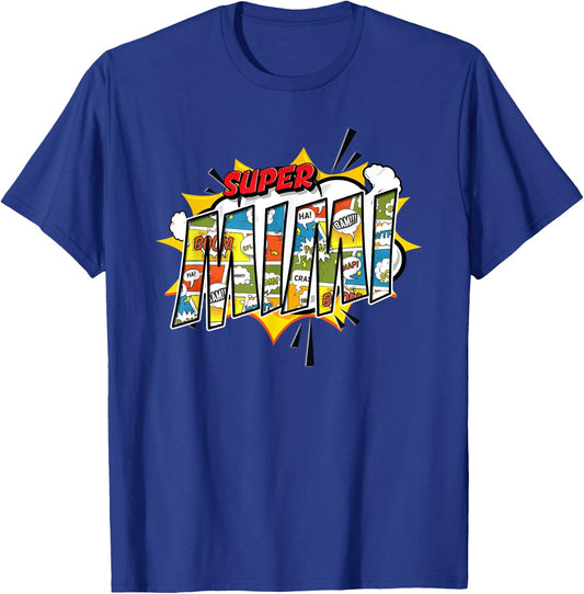 Super Mimi Comic Style Family Gift Superhero Grandmas T-Shirt - T-Shirt | Royal