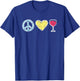 Peace Love Wine - Cute for Wine Lovers T-Shirt - T-Shirt | Royal
