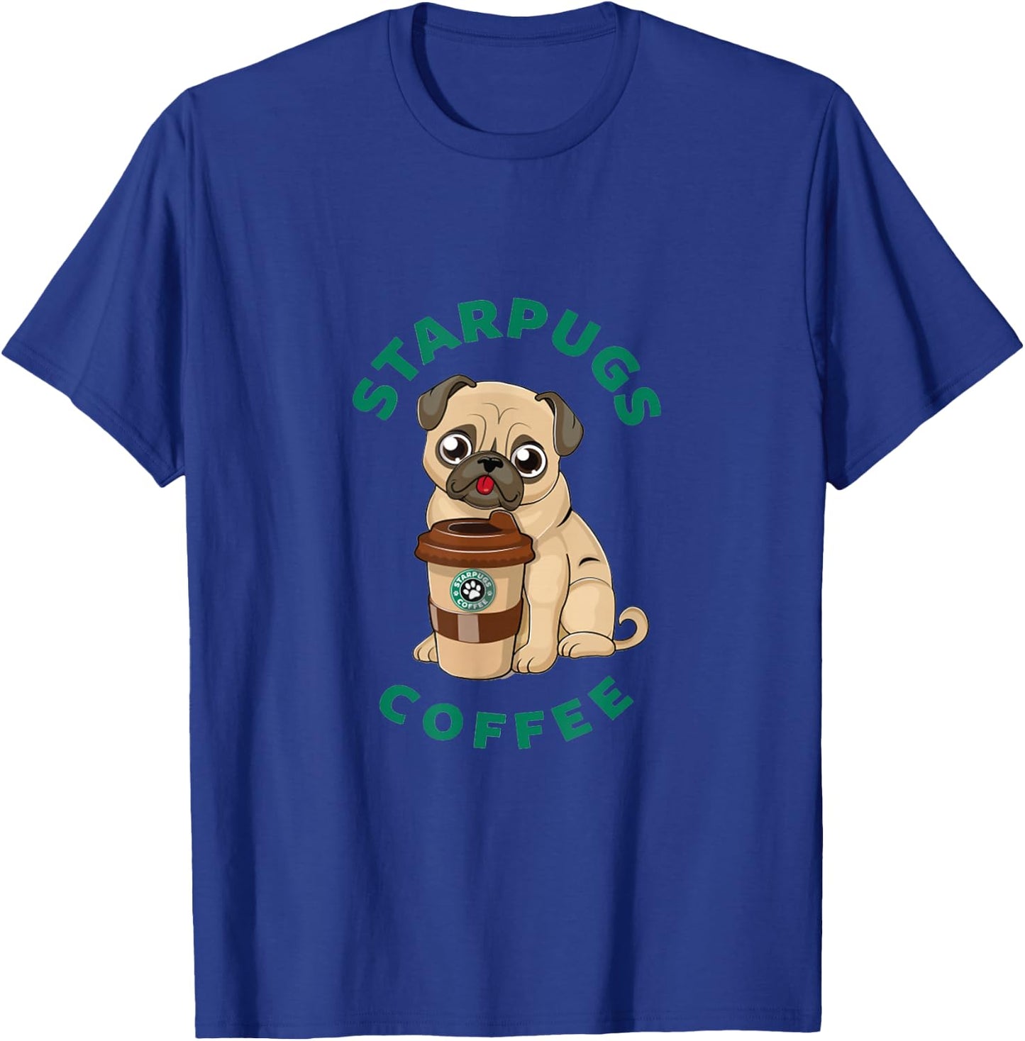 Starpugs Coffee Pug Doglover T-Shirt - T-Shirt | Royal