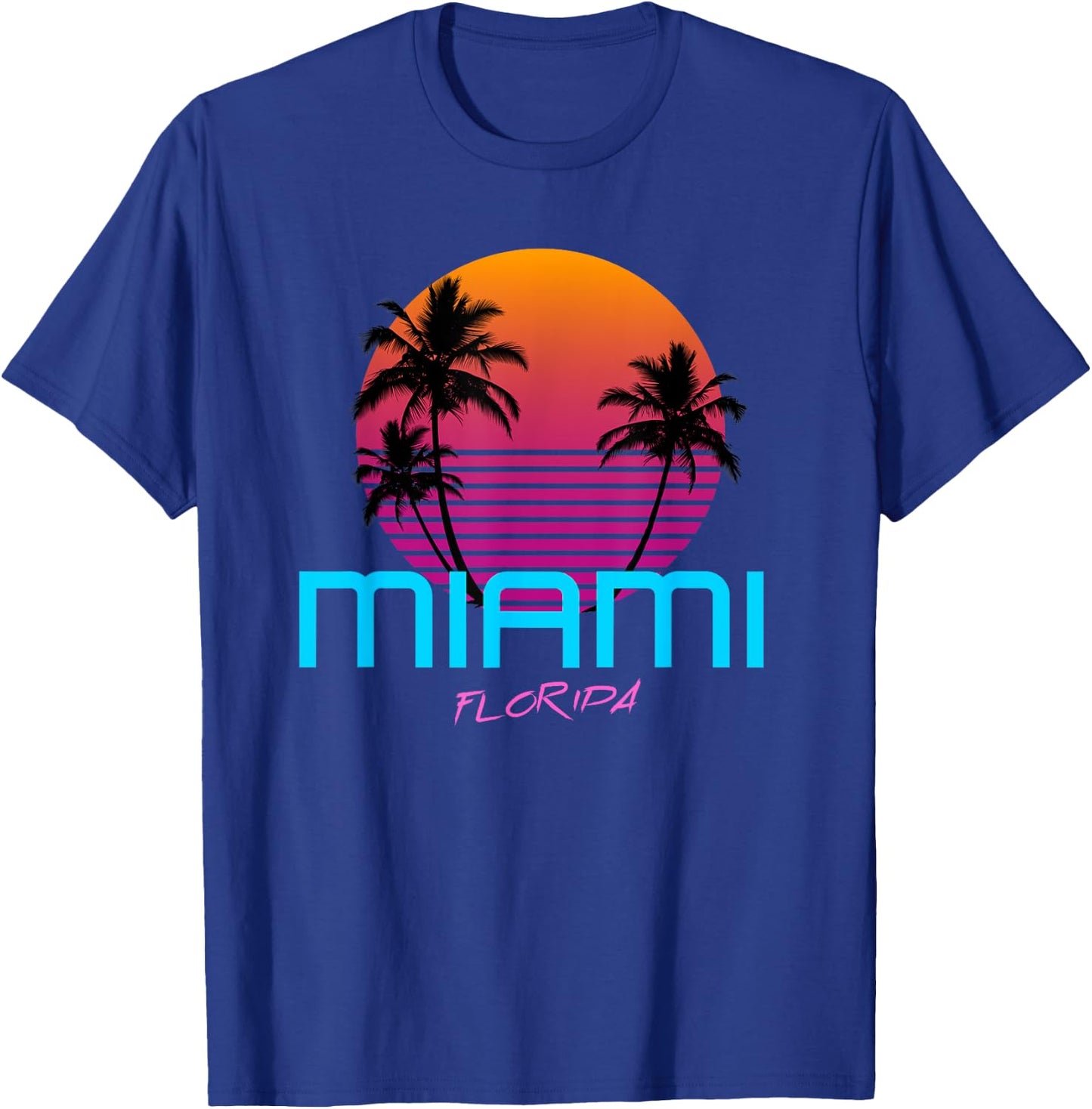 Miami Florida Retro 80s T-Shirt - T-Shirt | Royal
