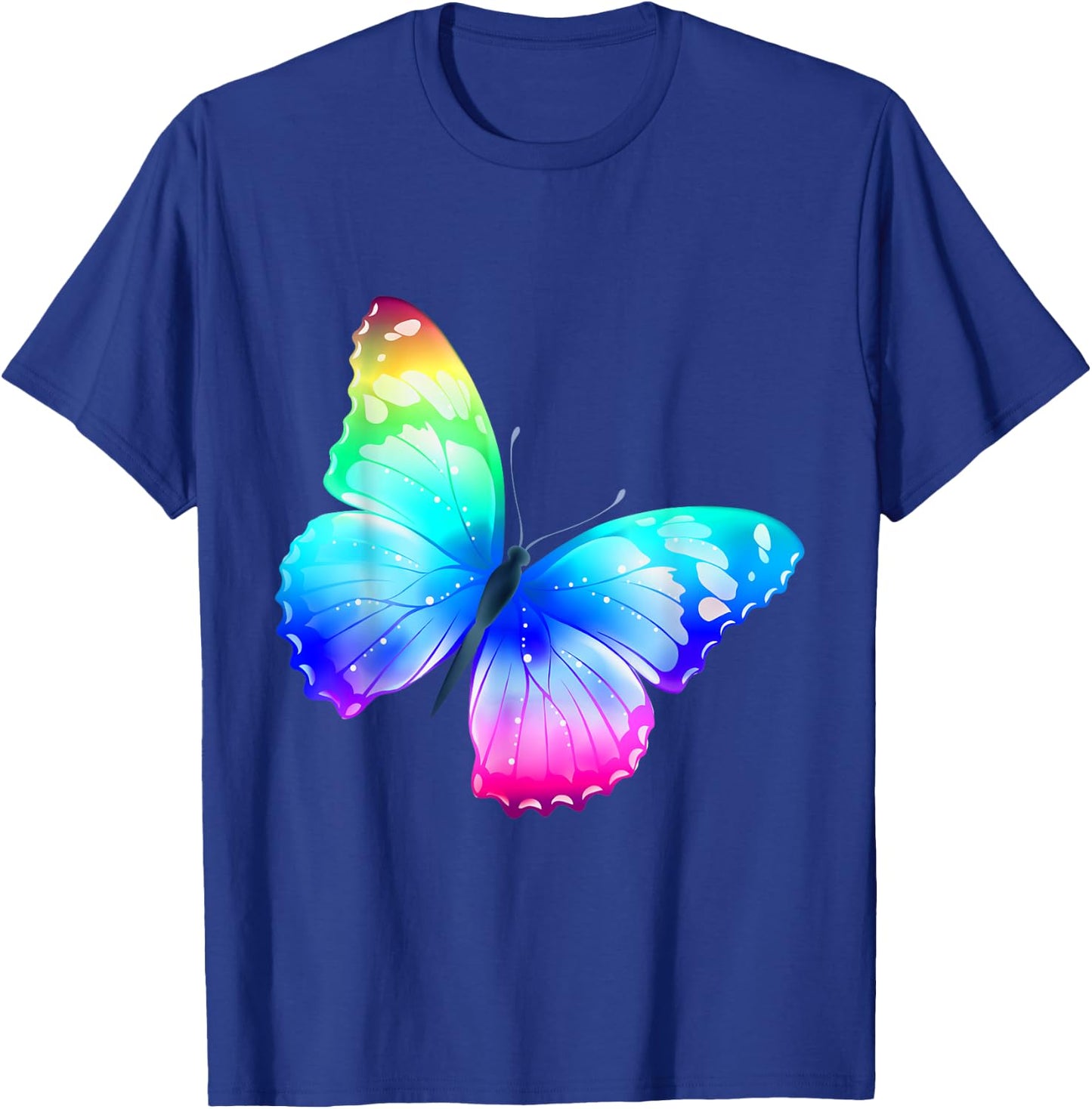 Monarch Butterfly Rainbow Cute Pastel Festival Colorful T-Shirt - T-Shirt | Royal