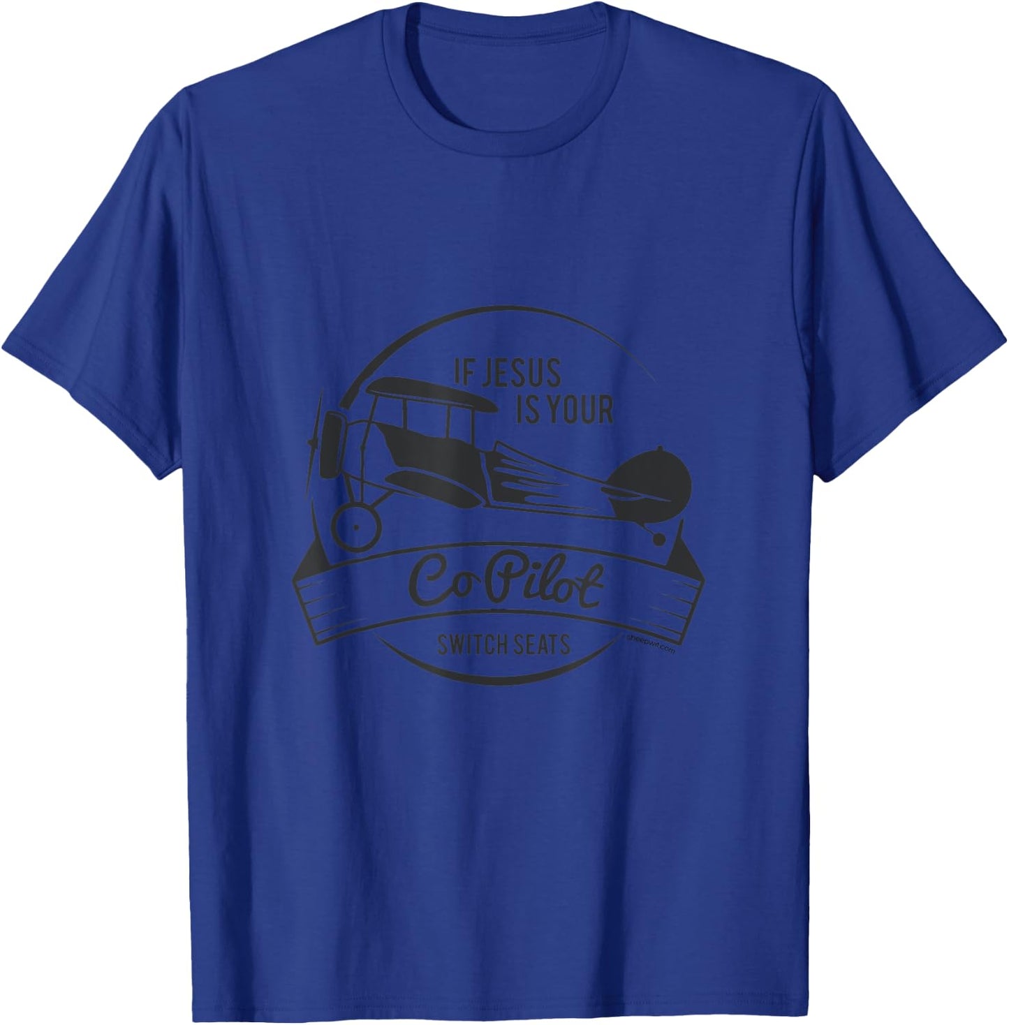 Cool Christian Aviator Pilot T Shirt Gift T-Shirt - T-Shirt | Royal