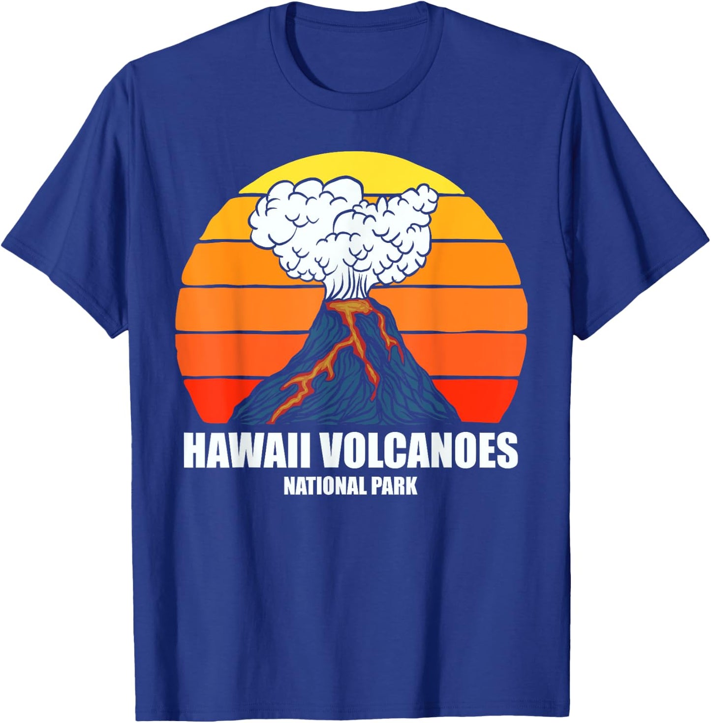 Camping Hiking Retro Vintage Hawaii Volcanoes National Park T-Shirt - T-Shirt | Royal