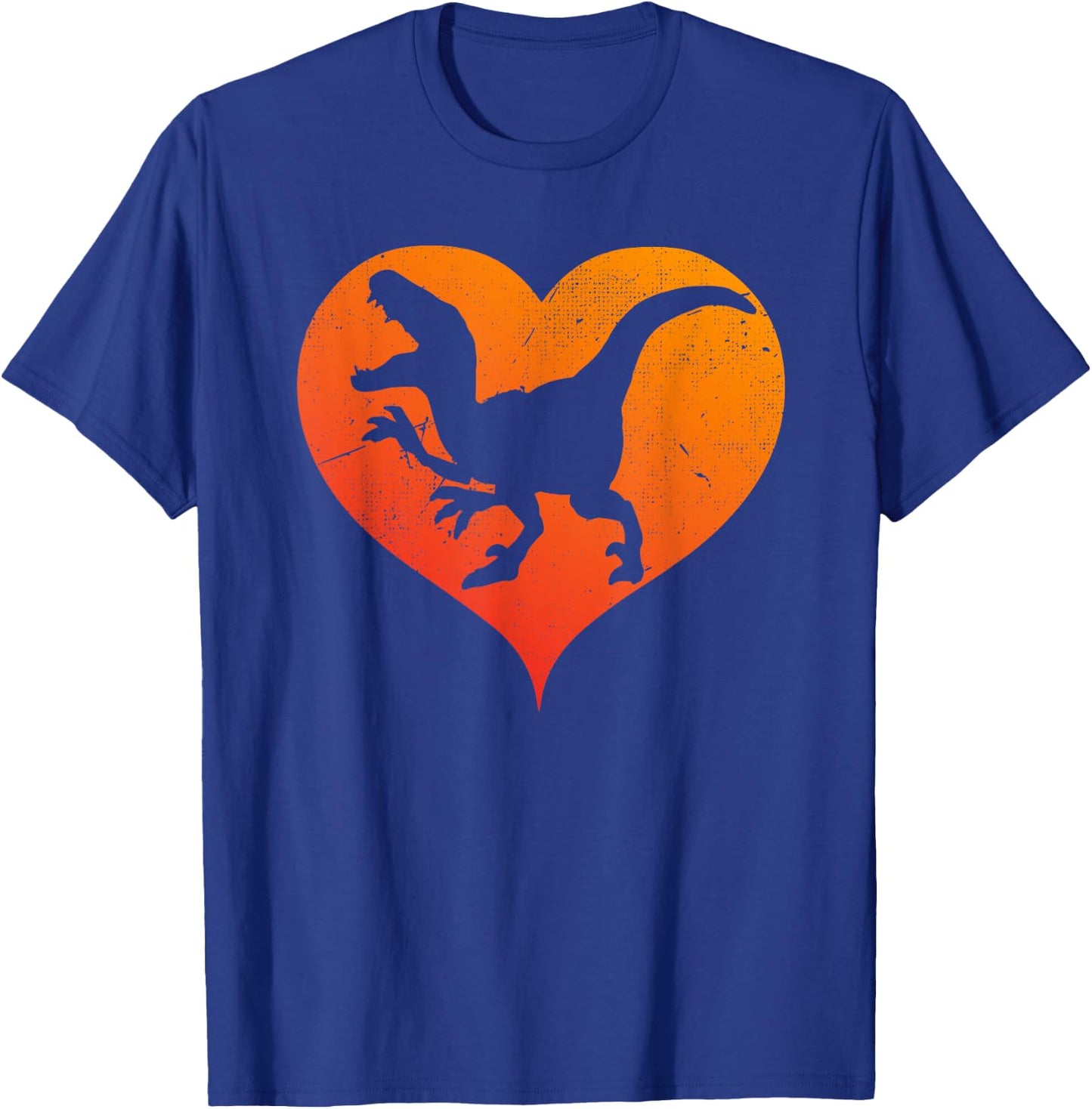 I Love Dinosaurs Velociraptor I Heart Dinosaurs Shirt T-Shirt - T-Shirt | Royal