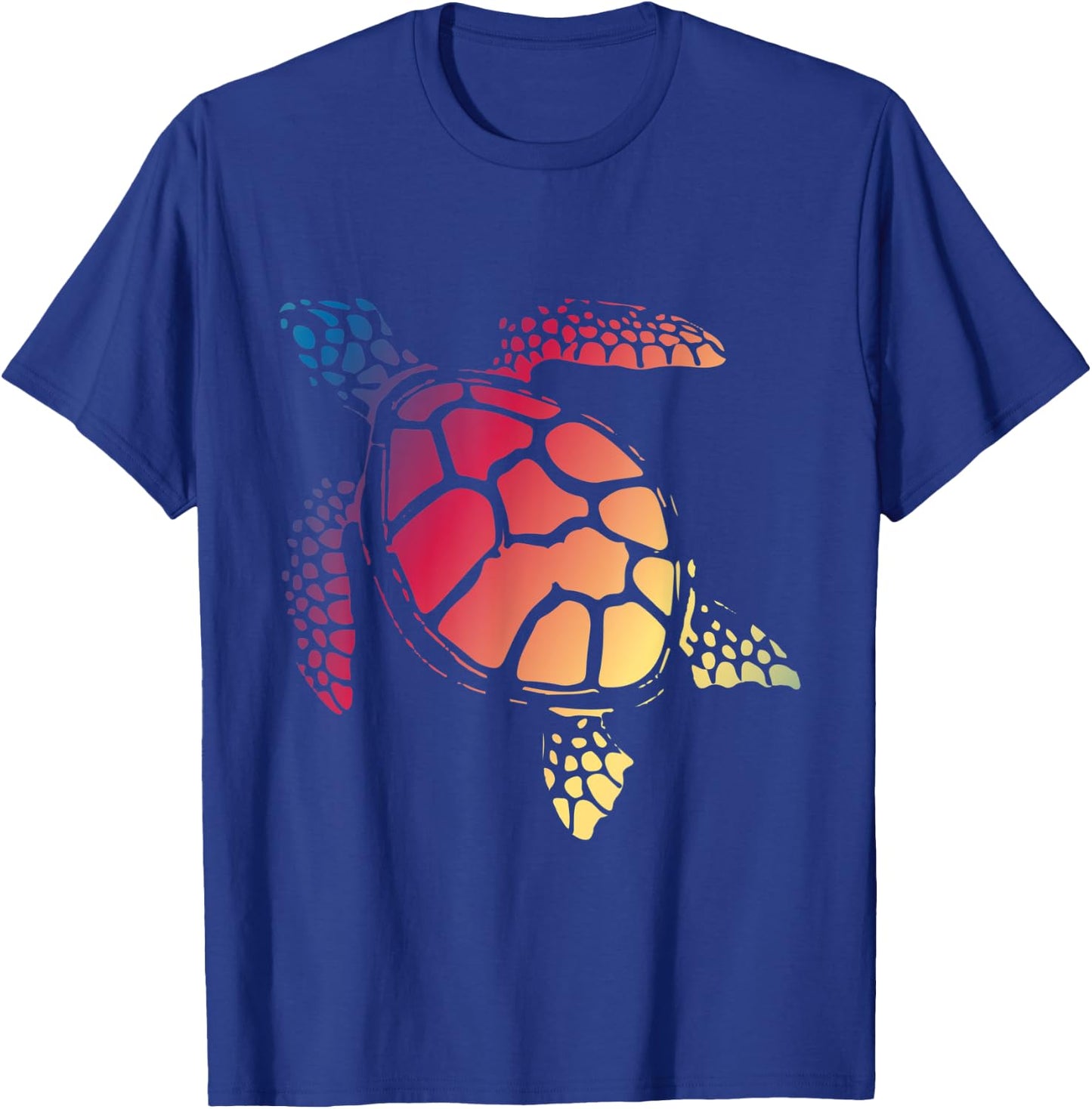Turtle Art Colorful Sea Reptile Nature Gift Turtle T-Shirt - T-Shirt | Royal