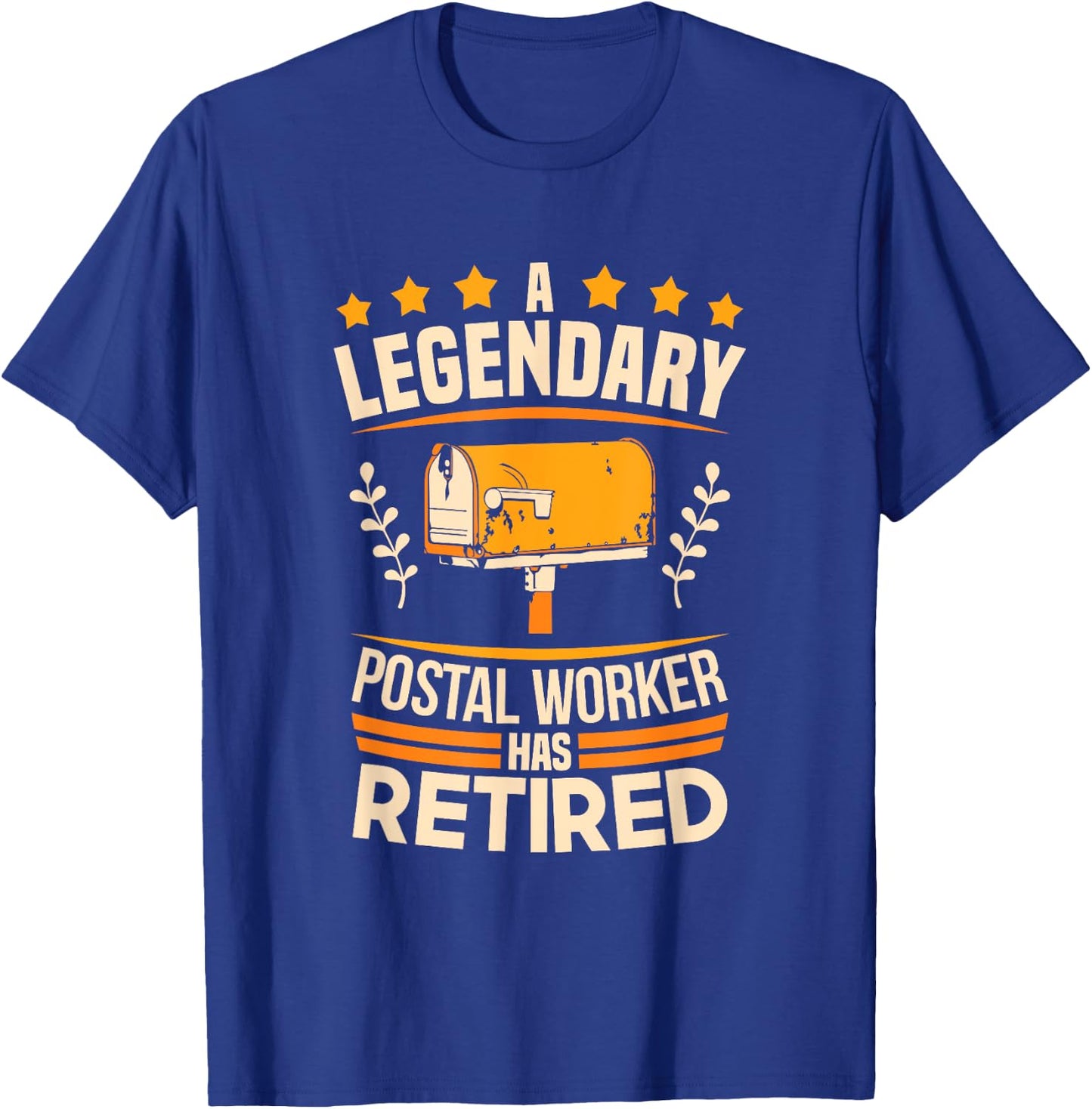 Post Office Retiree Celebration Retired Postal Worker T-Shirt - T-Shirt | Royal