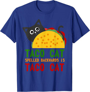 Best Taco Cat Spelled Backwards Is TacoCat Novelty Men Women Girls Kids T-Shirt - T-Shirt | Royal