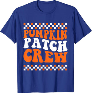 Pumpkin Patch Crew for Kids Boys Toddler Autumn Fall T-Shirt - T-Shirt | Royal