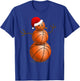 Christmas Basketball Shirt - Basketball Snowman T-Shirt - T-Shirt | Royal