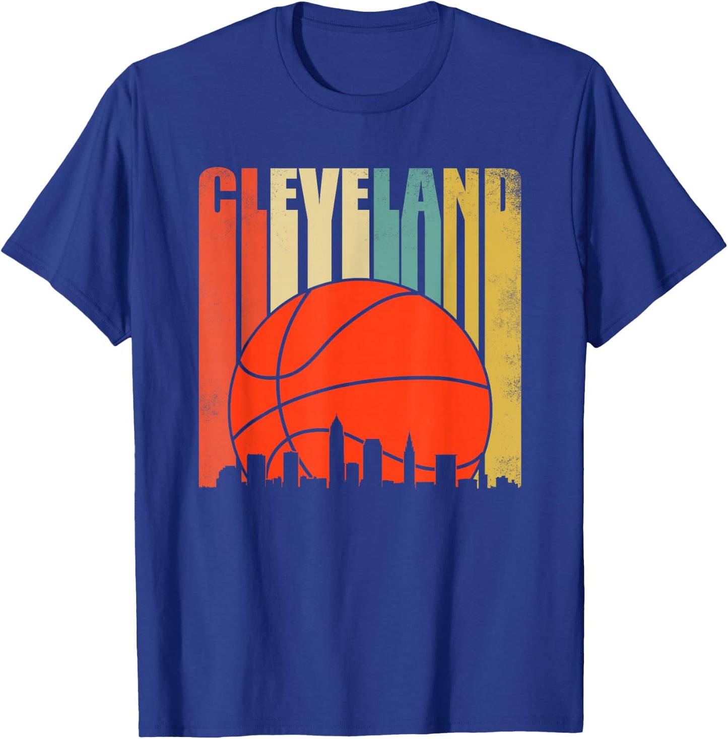 Vintage Cleveland Basketball Shirt Ohio T-Shirt - T-Shirt | Royal