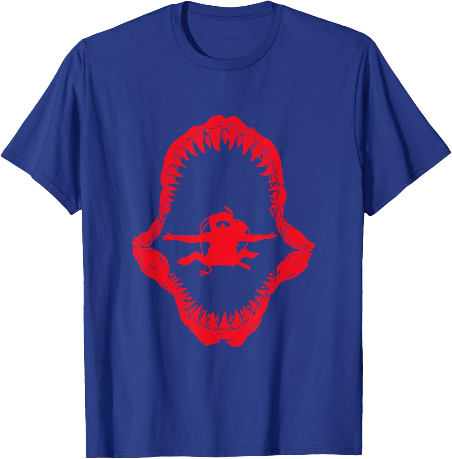 Shark Diving Scuba Diver Gift Underwater Deep Sea Dive T-Shirt - T-Shirt | Royal