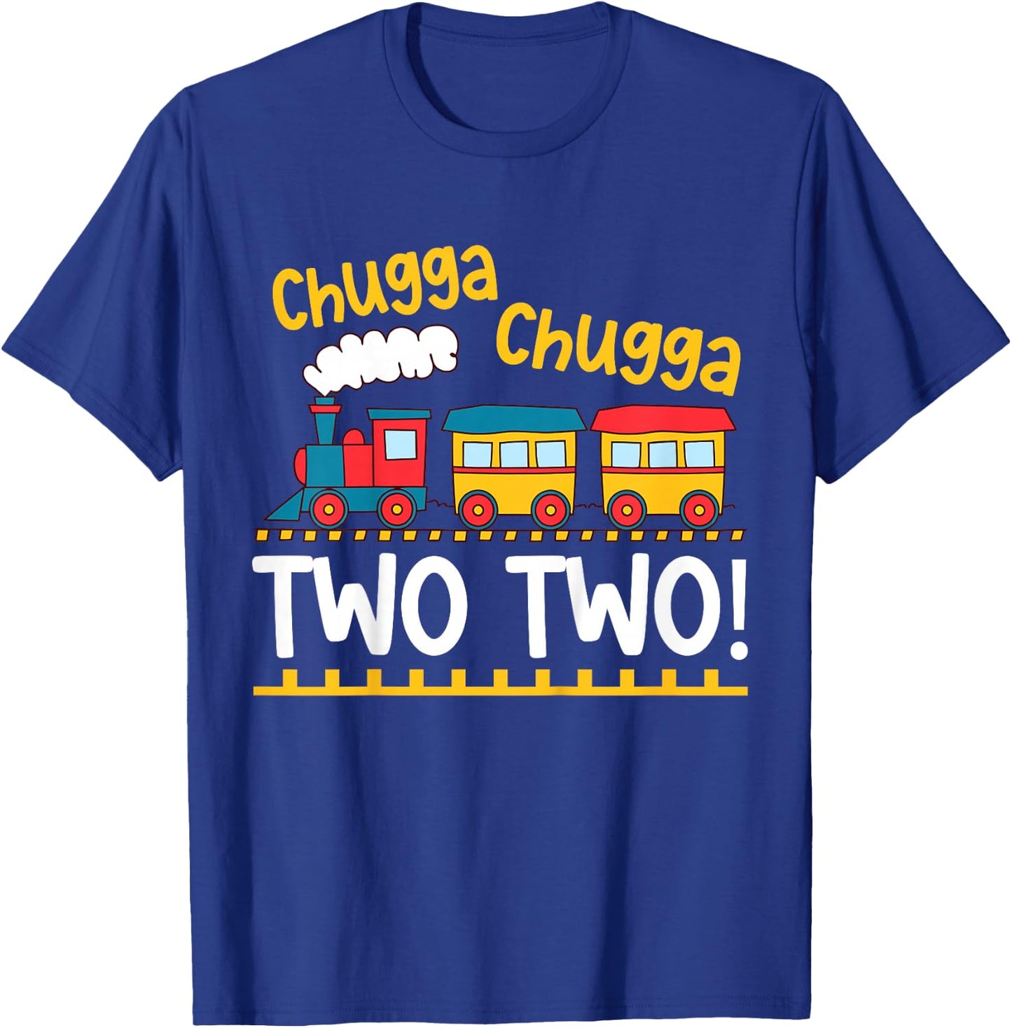 Kids 2nd Birthday Boy Train Chugga Chugga Two Two Toddler T-Shirt - T-Shirt | Royal