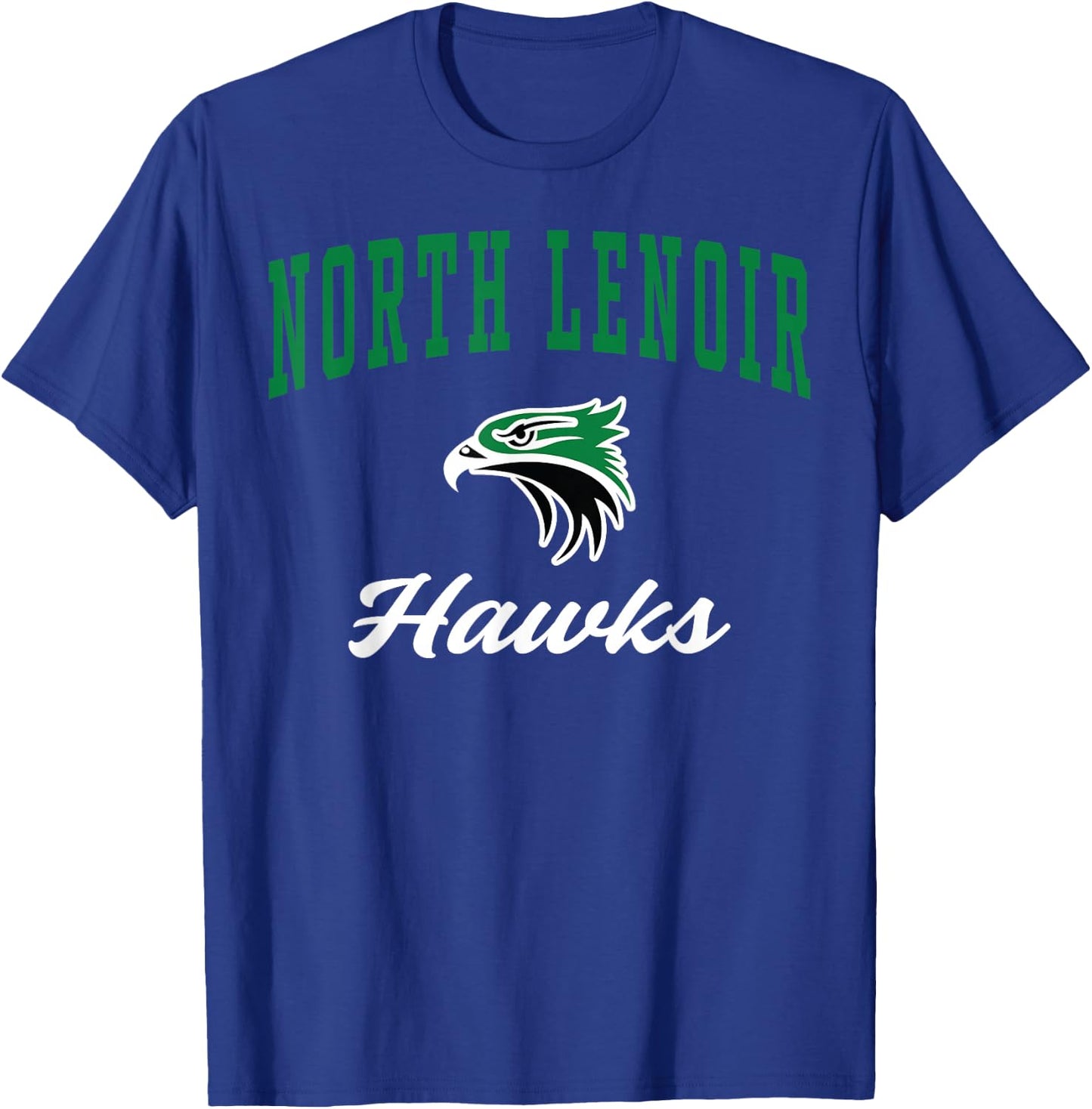 North Lenoir High School Hawks T-Shirt - T-Shirt | Royal