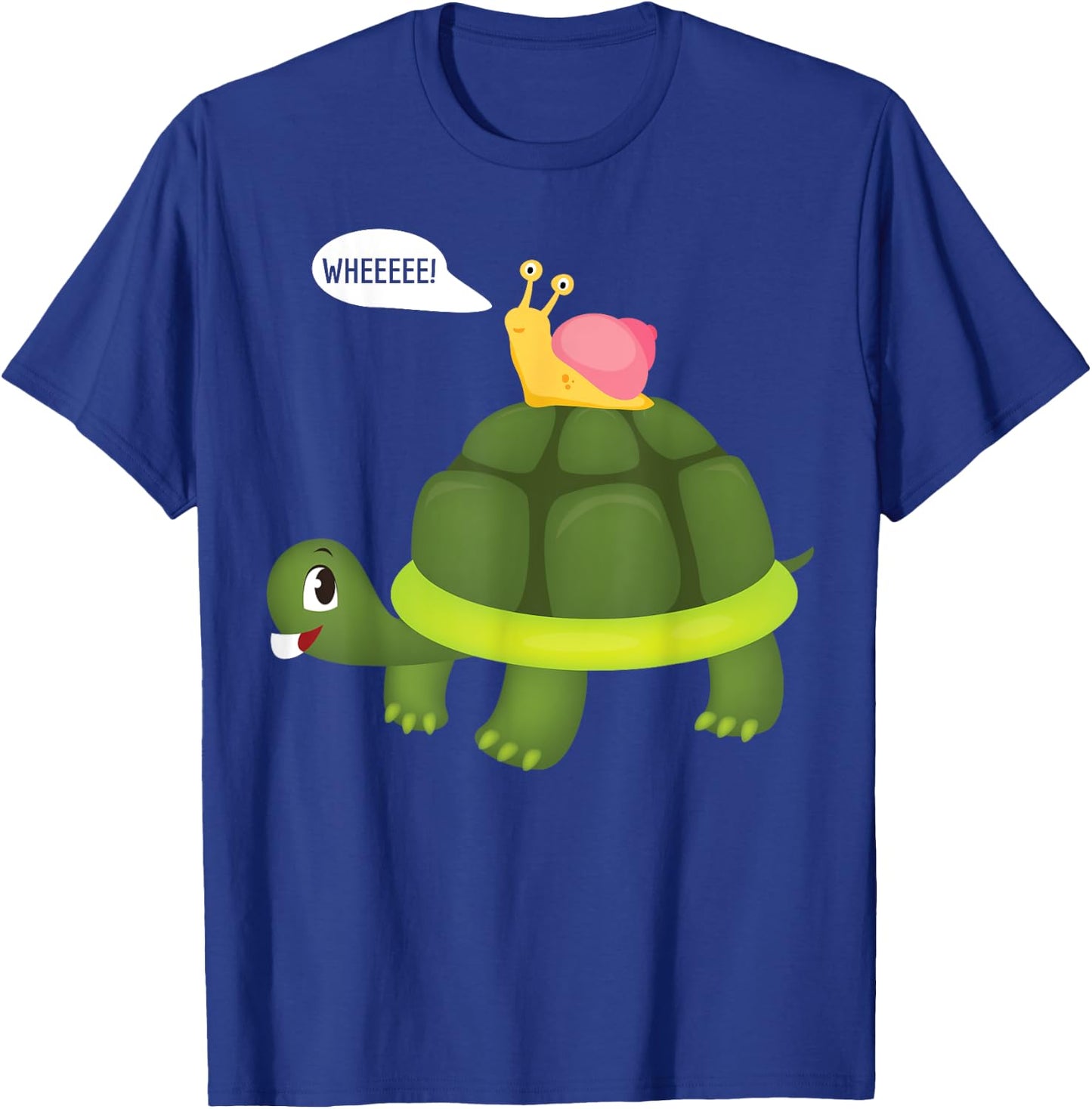 Snail Riding Turtle Funny Shirt T-Shirt - T-Shirt | Royal