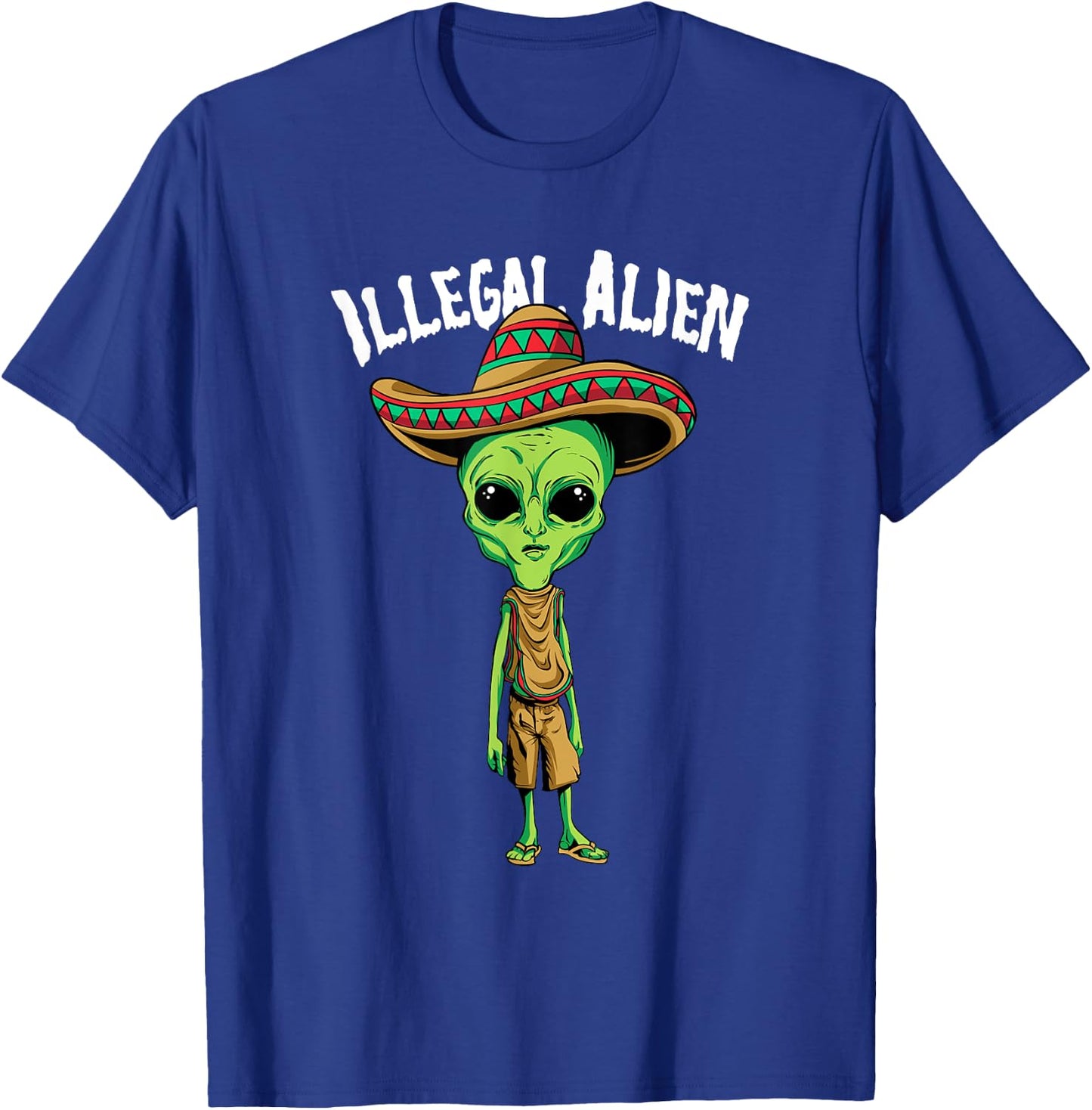 Funny Mexico Spanish UFO Illegal Alien T-Shirt - T-Shirt | Royal